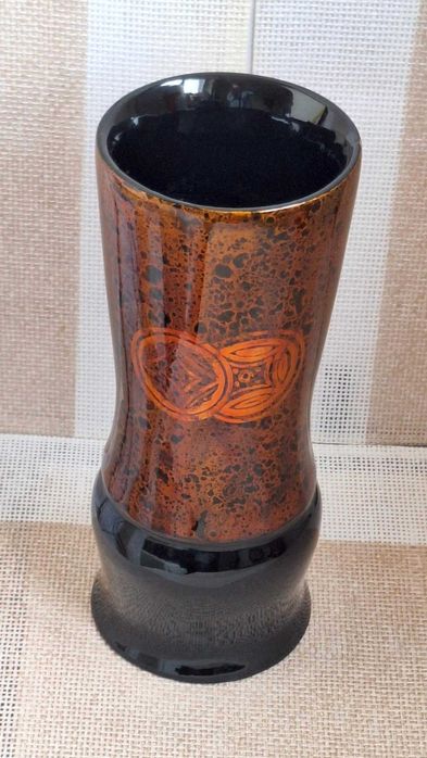 WYSOKI wazon / flakon z Laki, na suche bukiety i żywe kwiaty PRL retro