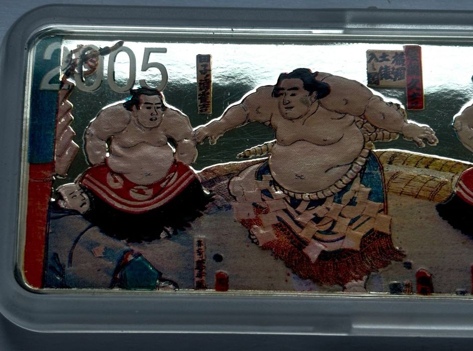 Ексклюзивна монета! СУМО! (Sumo Wrestling). 5унцій! СРІБЛО! 155,5 грам