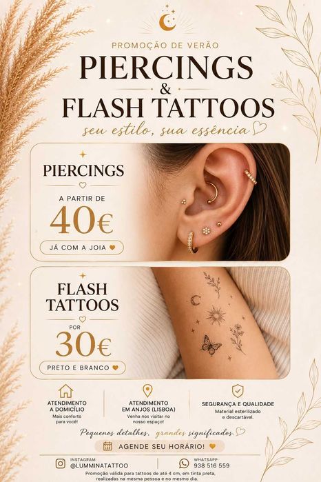 FLASH TATTOO promoção de verão
