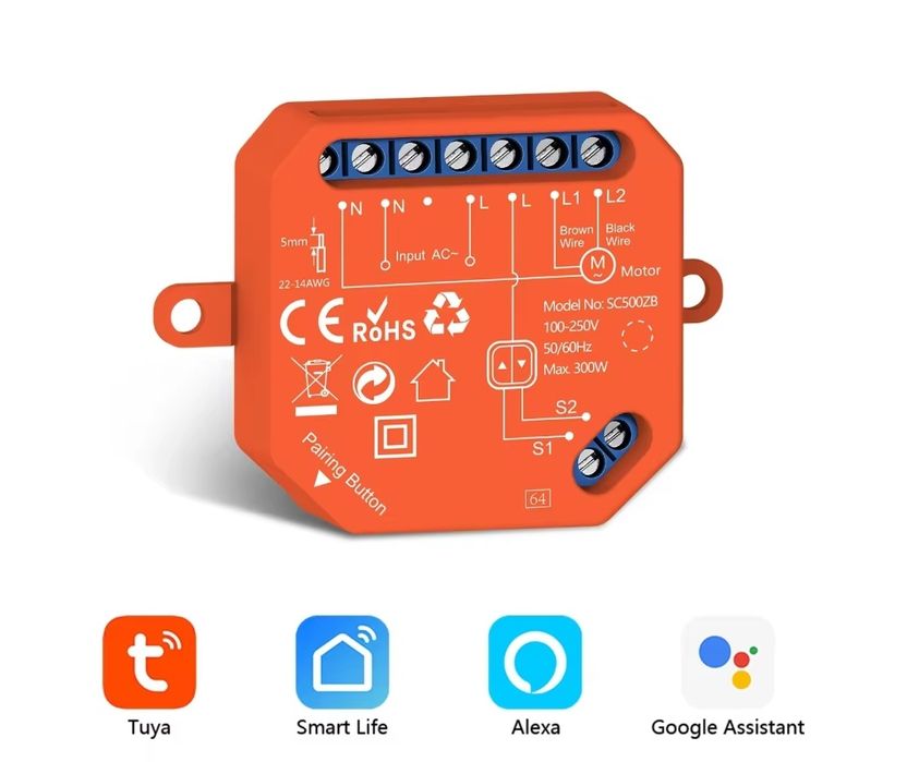 Modulo para estores elétricos tuya Zigbee