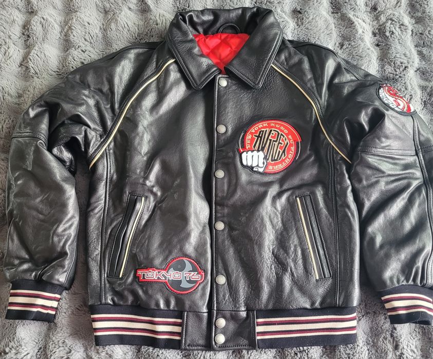 Kurtka skórzana męska bejsbolówka Avirex Dragon Eye