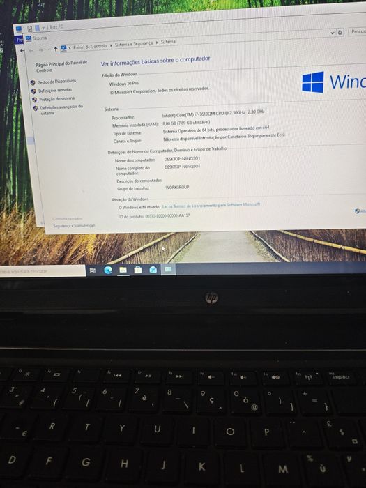 Portátil HP i7 8Gb