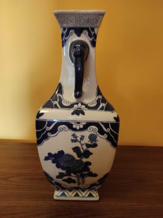 Vaso cerâmica oriental com 2 pegas laterais