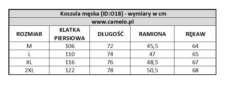 76 Koszula męska od M do 2XL