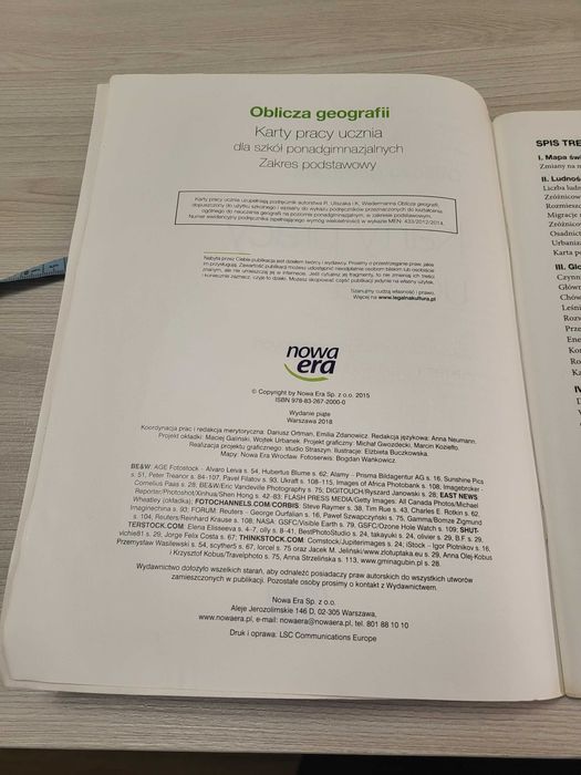 Oblicza geografii karty pracy ucznia, gimnazjum, NOWA ERA