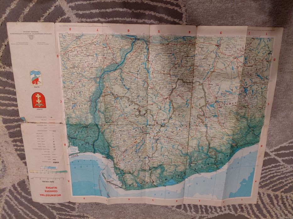 Stara mapa województwa Gdańskie-Słupskie