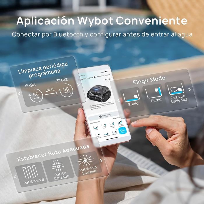 WYBOT C2 Vision-A NOVO – Robô com IA para Piscina (Fundo/Parede)