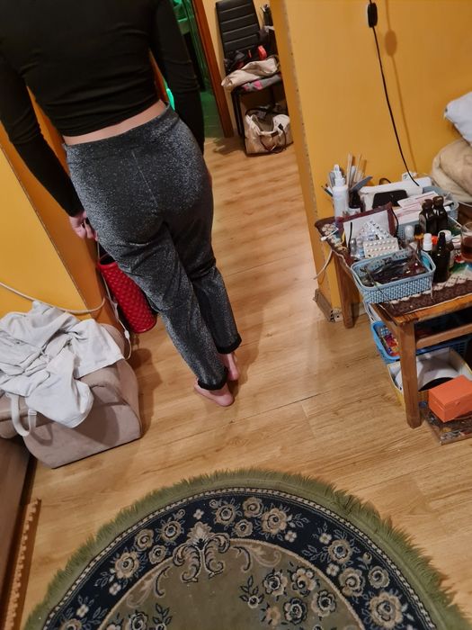 Spodnie z wysokim stanem damskie