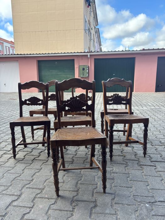 7 Cadeiras para restauro em madeira de Casquinha