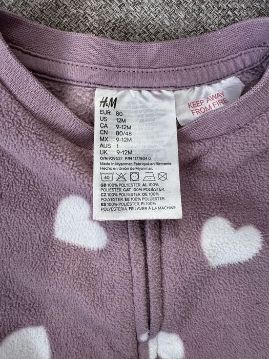 Боді флісовий H&M для дівчинки 80 розмір