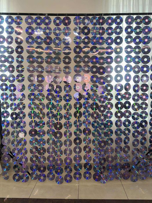 Girlanda z płyt cd ścianka dekoracja