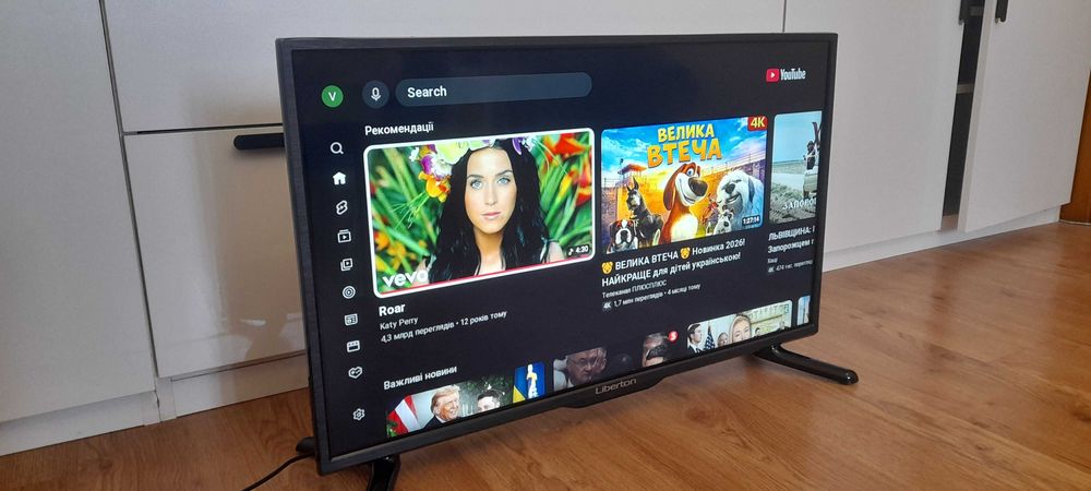 Smart Tv телевізор Liberton 32AS3HDTA1 (32 дюйма, IPS матриця, Android TV, T2, LAN,Wi-Fi,HDMI,USB )