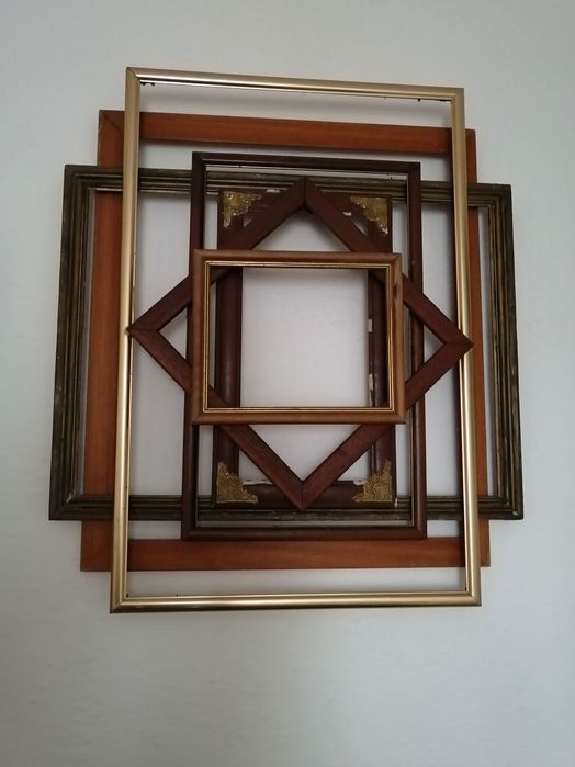 quadro de molduras da arte do lixo