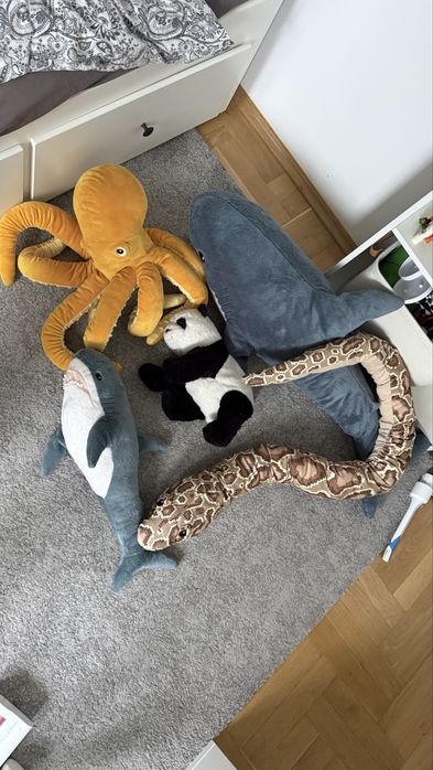 Ikea Pluszaki Blahaj, Djungelskog, Blavingad, Kramig