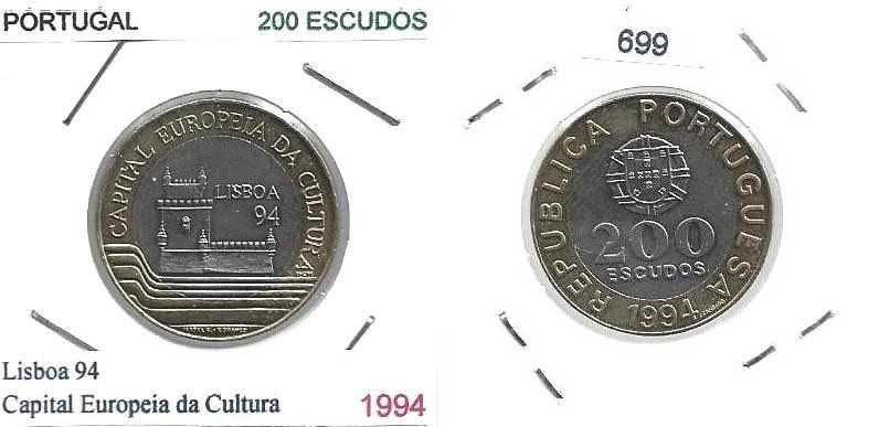 Lisboa 94 - Capital Europeia da Cultura - - - 200$00- 1994 - - - Moeda