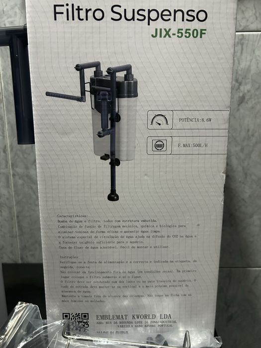 Filtro suspenso para aquário
