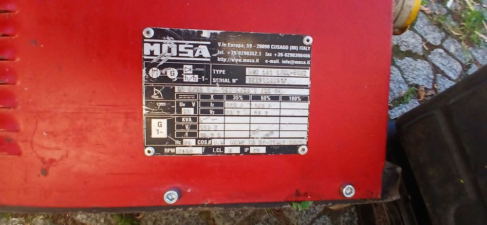 2x Mosa Msg201 s 165 amp agregaty spawalnicze spalinowy