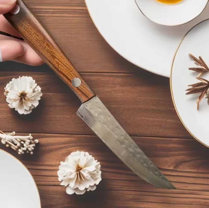 Стильный небольшой кухонный нож(нож для стейка)+ ПОДАРОК!(Подставка)