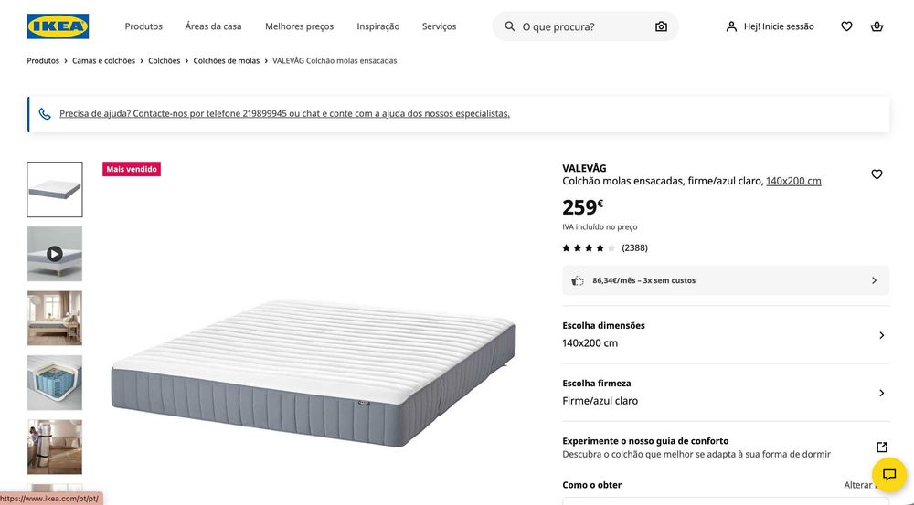 Cama 4 gavetas + colchão