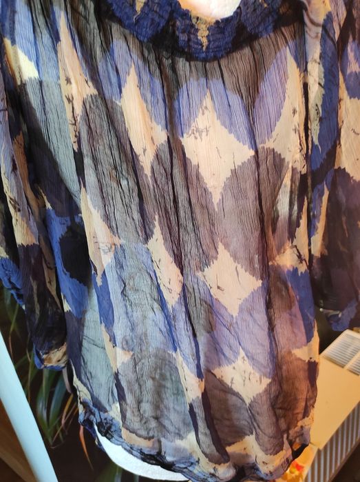 Duża bluzka 3/4 rękaw przezroczysta Tatuum rozmiar 40