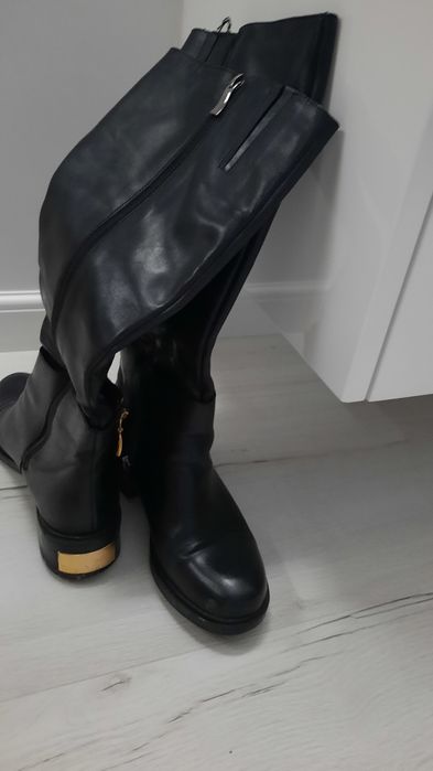 Kozaki długie skóra naturalna r.39