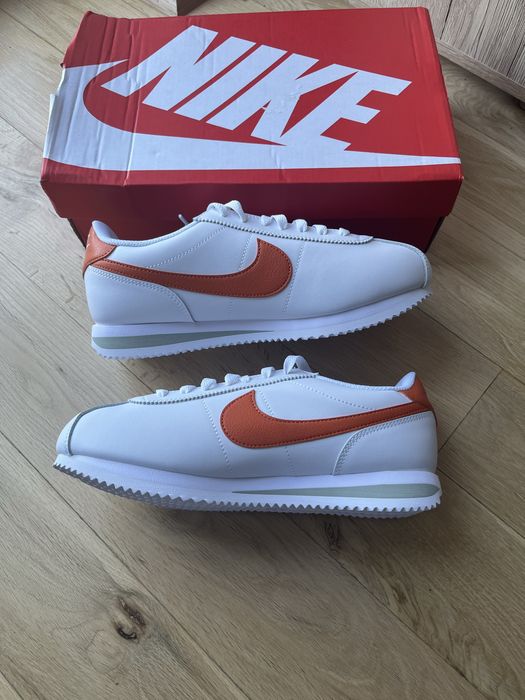 Buty Nike Cortez pomaranczowo biale