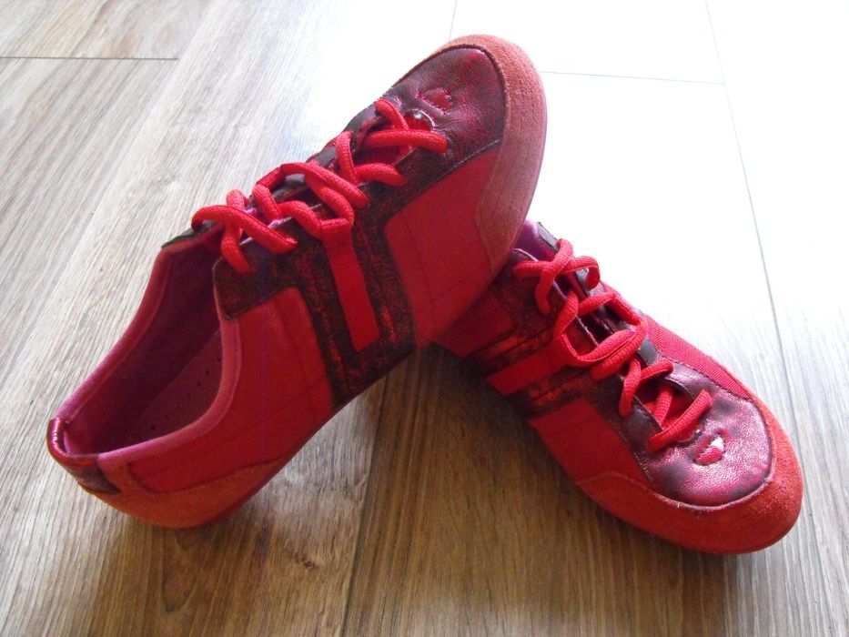 Buty DKNY 37/38 24cm jak Nowe czerwone stylowe oryginalne b. lekkie