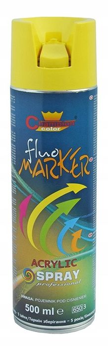 Fluomarker Farba Champion 500ml Spray Czerwony