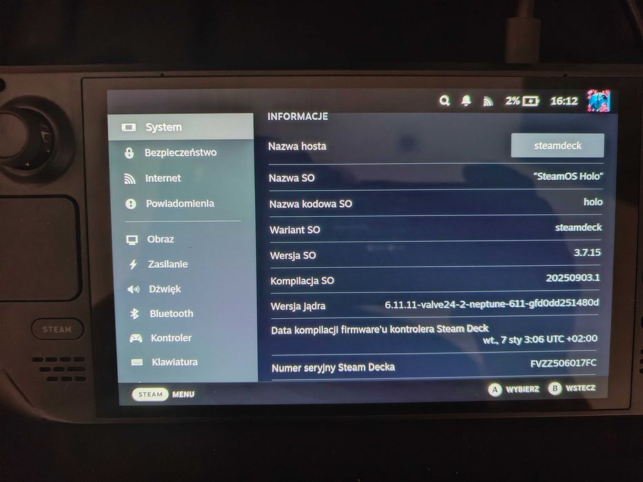 SteamDeck OLED 512 GB.