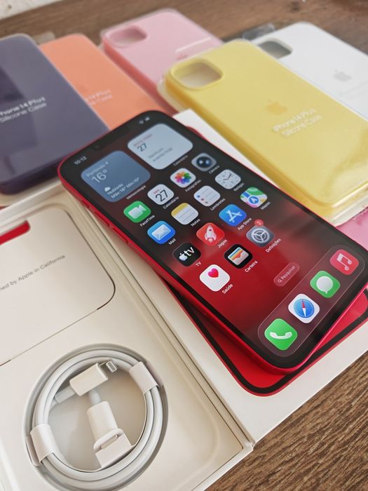 iPhone 14 Plus 6.7" 128GB Vermelho Em muito bom estado Aceito Retomas