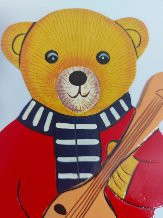 Cabide de parede em Madeira - Urso