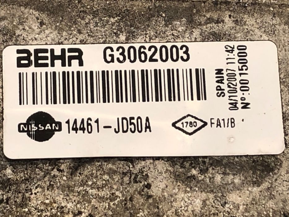 INTERCOOLER NISSAN QASHQAI J10 14461-JD50A 1.5 106KM 06-14 CHŁODNICA