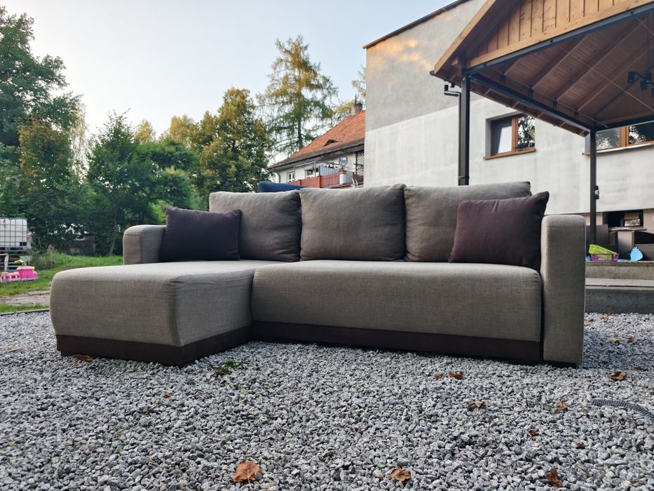 OUTLET Kanapa Sofa Rozkładana Łożko NAROŻNIK Transport Wniesienie GRATIS