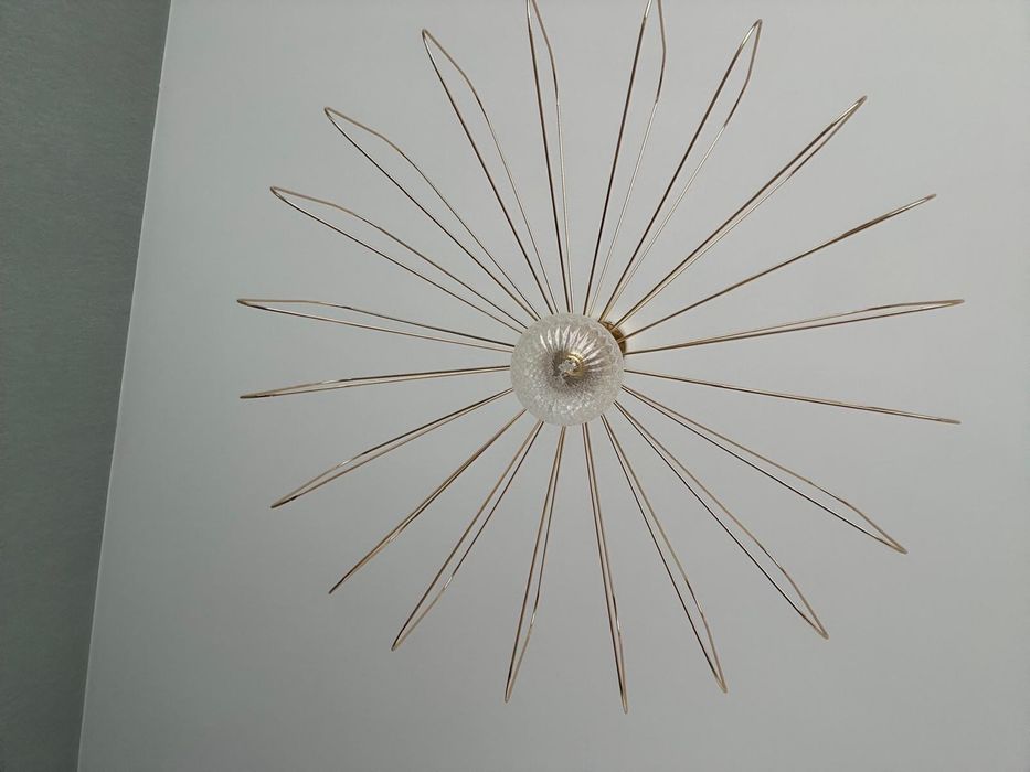 Candeeiro Dourado C/ Lampada LED Decorativa