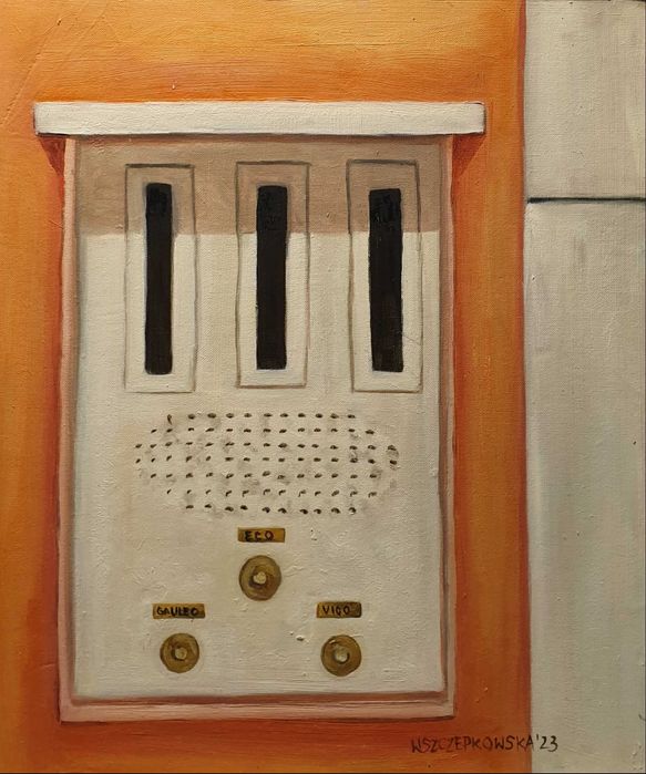 Obraz olejny malowany Domofon Wenecja 4 50x60