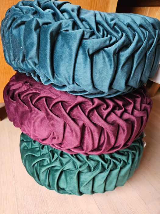 Poduszki dekoracyjne welurowe okrągłe