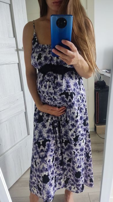 Sukienka MIDI ciążowa h&m 34