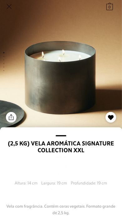 (2,5 KG) Vela Aromática SIGNATURE COLLECTION I Zara Home NOVO