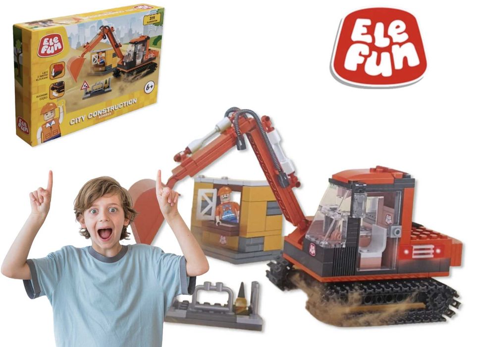 Klocki Elefun City Construcion Koparka 8824 prezent dla dziecka