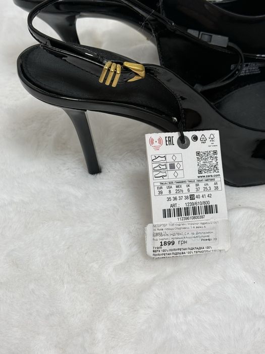 Туфлі слінгбеки на підборах  Zara 39