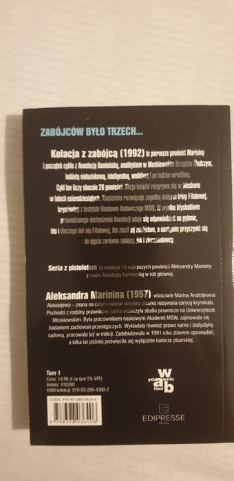 Aleksandra Marinina - Kolacja z zabójcą - seria z pistoletem - nowa
