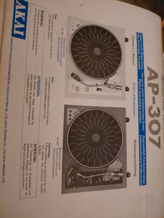 Sprzedam gramofon Akai AP-307