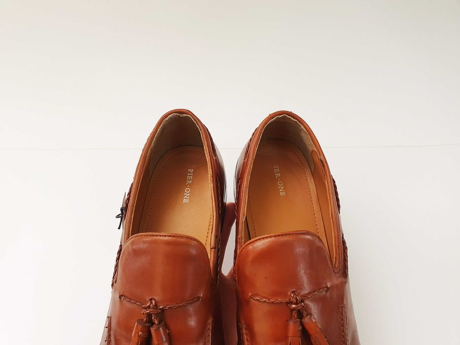 Чоловічі туфлі лофери PIER ONE 48 31-31.5 см 13 UK коричневі