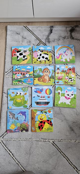 Puzzle 9 elementowe 23 sztuki