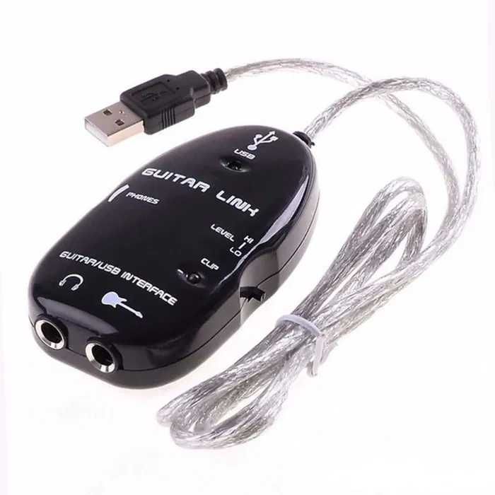 Interface Adaptador USB para Amplificador, Mesa de Mistura, Guitarra e Baixo NOVO