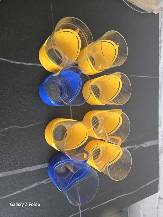 Szklanki literatki z koszyczkami prl