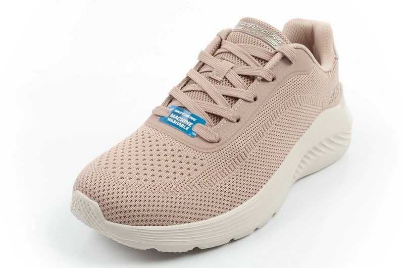 Skechers buty damskie sportowe Bobs Squad Waves beżowe lekkie modne