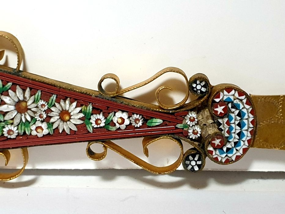 Fantástico,  raro, antigo abre cartas italiano Millefiori