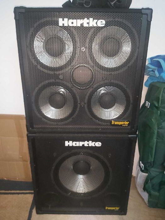 Baixo amp Harley Benton + colunas Hartke