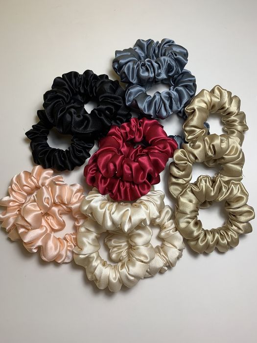 Шелковые резинки для волос. Скранчи - silk 100%